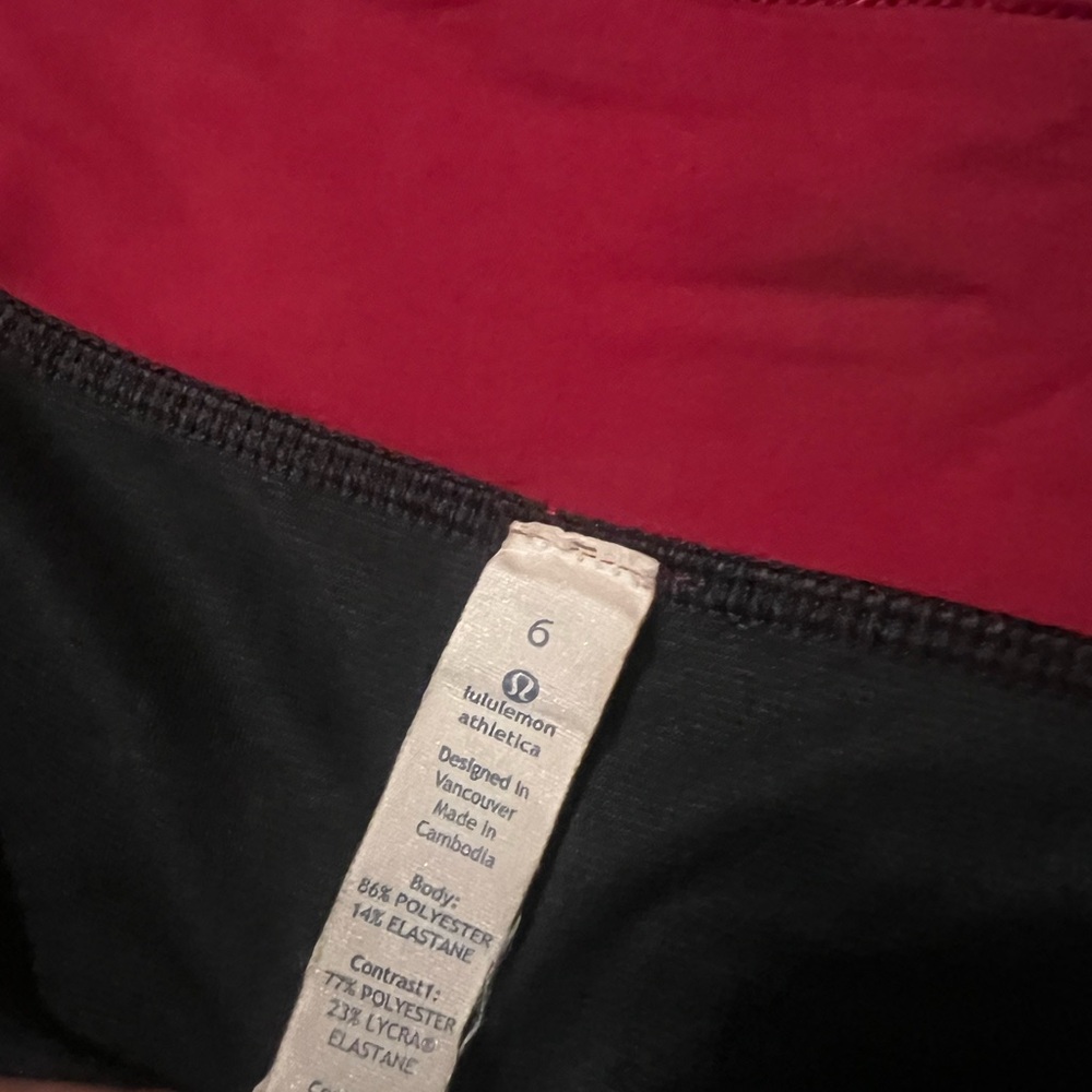 Lululemon Red Python Snake Print Waistband - image 2